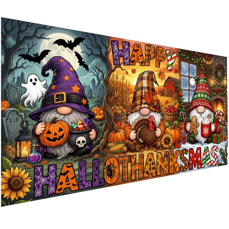 Hallothanksmas Gnome Diamond Painting Kit™