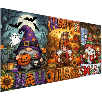 Hallothanksmas Gnome Diamond Painting Kit™